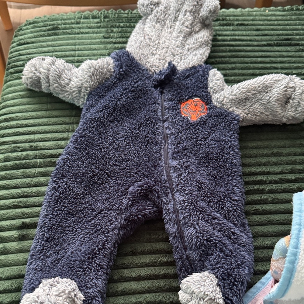 NFL Navy and Gray Kids One Piece Footie